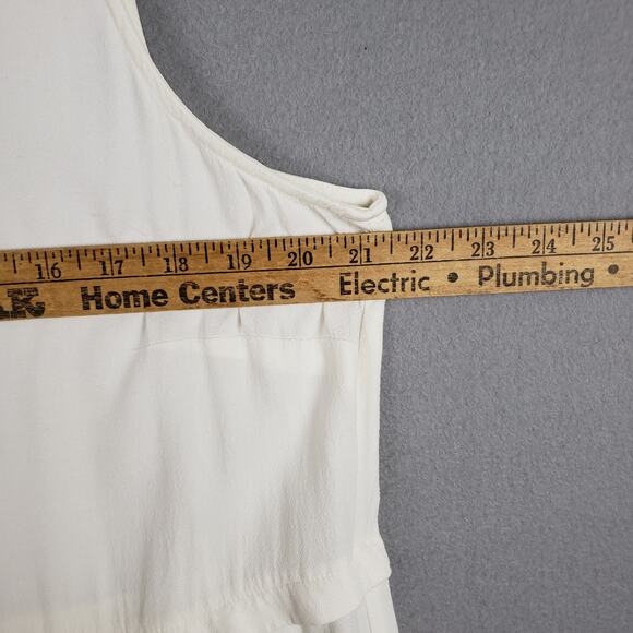 J. Jill Size L Sleeveless Button Front Tunic Top Cream Neutral Fisherman Coastal - Picture 3 of 7